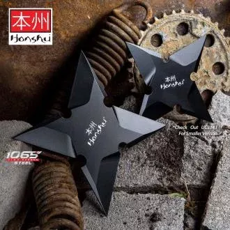 .25 Honshu Sleek Black Throwing Star – Large