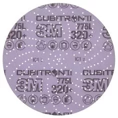 3M Xtract™ Cubitron™ II Film Disc 775L, 320+, 8 in, Die 800LG,50/Carton, 250 ea/Case