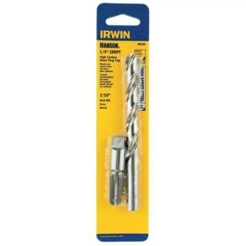 Irwin 80260 Tap and Drill Bit Set, HCS/HSS, 7/16 in Drill Bit
