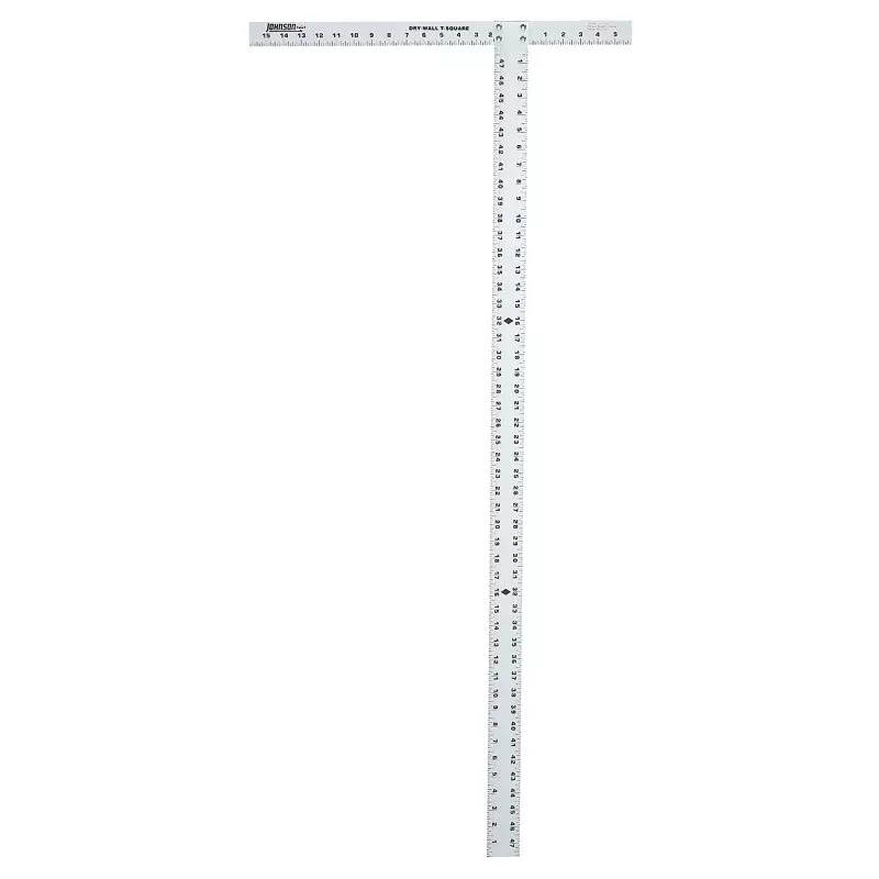 Johnson JTS48 Drywall T-Square, 1/8 in Graduation, Aluminum
