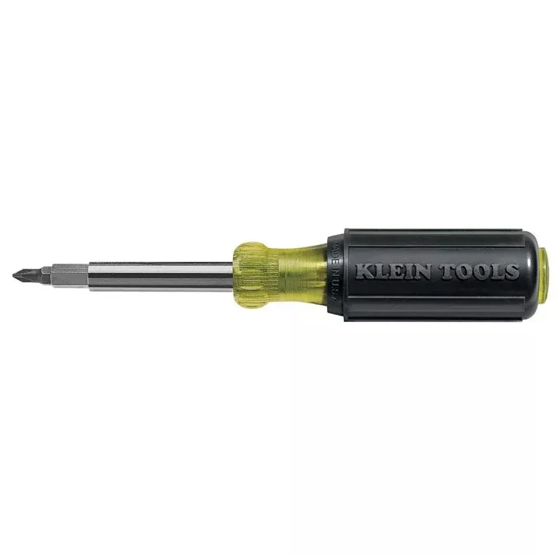 Klein Tools 32477 10-in-1 Screwdriver, 7-3/4 in OAL, Cushion-Grip Handle