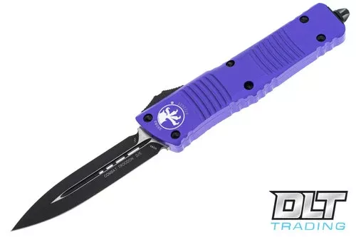 Microtech 142-1PU Combat Troodon D/E – Purple Handle – Black Blade