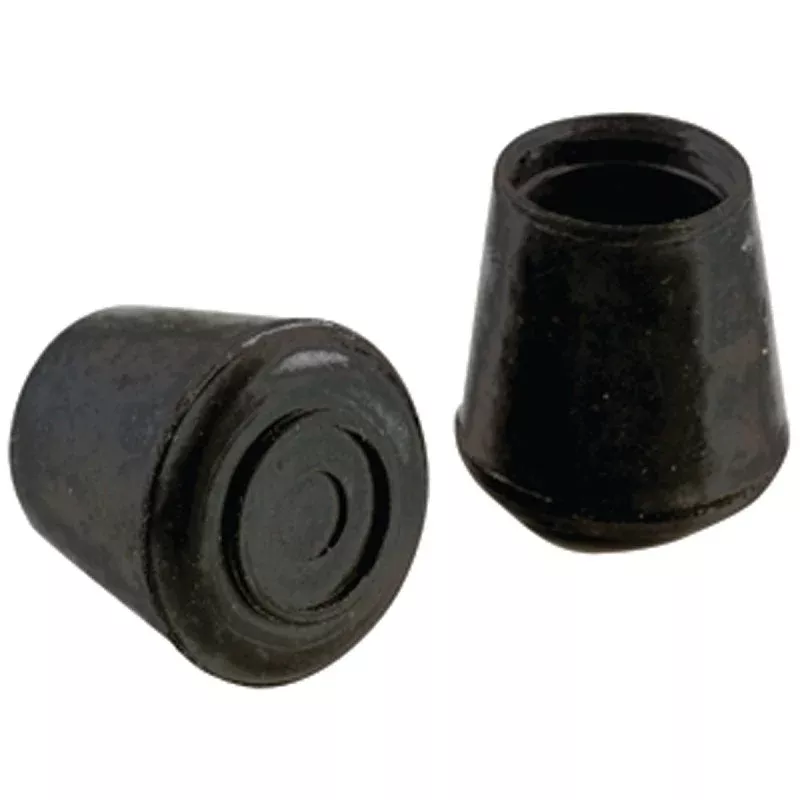 Shepherd Hardware 9224 Furniture Leg Tip, Round, Rubber, 1-1/4 in Dia, Black