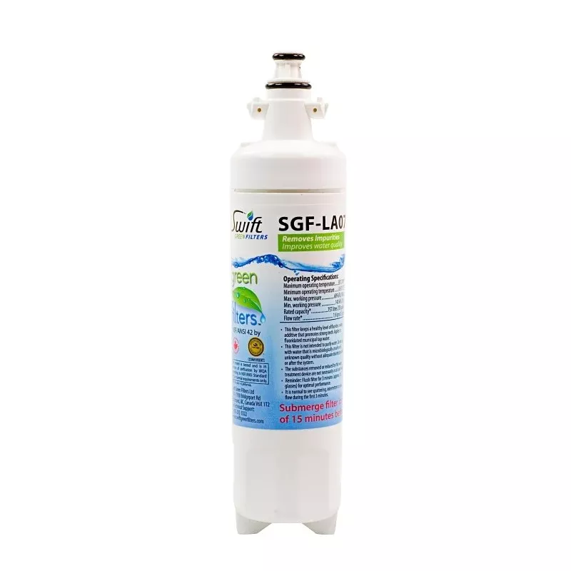 Swift Green Filters SGF-LA07 Refrigerator Water Filter, Coconut Shell Carbon Block Filter Media